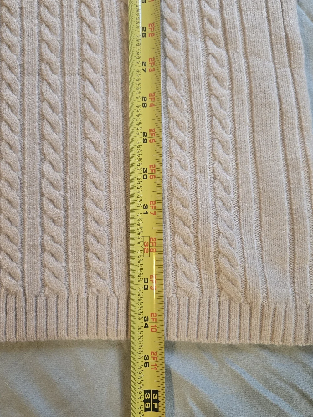 French Connection Katrin Long Sleeve Cable Knit Sweater Dress XL